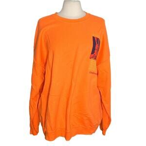 Neon Bright PewdiePie Big Chungus 90 Million Club Orange Pullover Sweater Crew